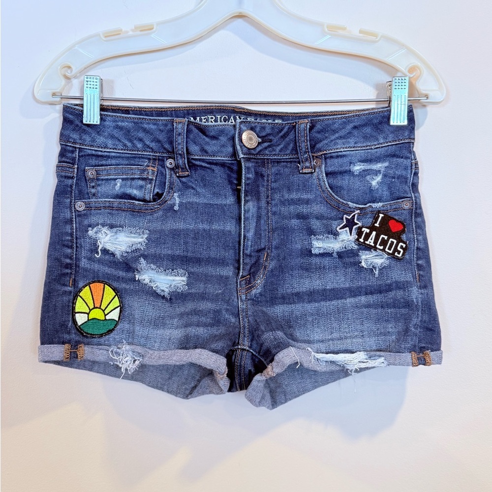 🔥American Eagle Outfitters Women's Blue Denim Shorts Size 4 EUC🔥